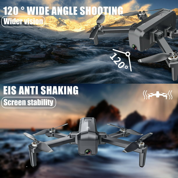 NETNEW GPS Drones with Camera for Adults 8K EIS UHD 120°FOV Camera 60 Mins Flight Time 5GHz Wifi FPV Transmission Brushless Motor Quadcopter