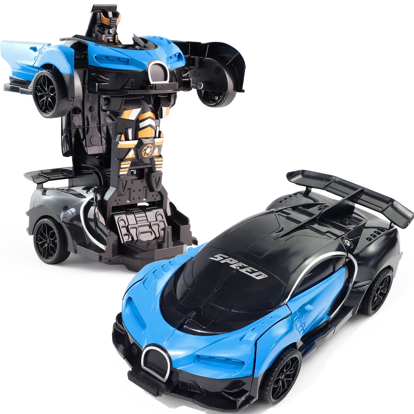 NETNEW Transform Car 1:18 Bugatti Racing Car Toys for Boys 3-6 Years Impact Deformation Christmas Birthday Gifts