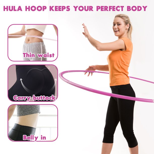 NETNEW Hula Hoop Fitness Hoop Exercise Hoop for Adults Kids Hula Rings for Sports Playing