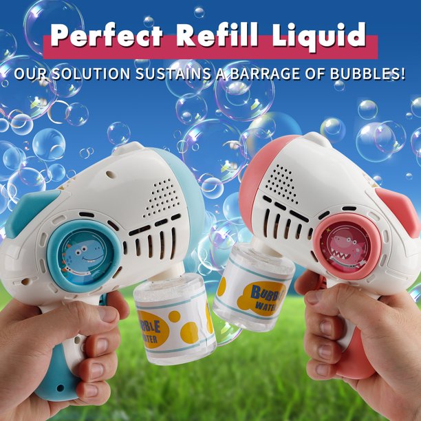NETNEW Bubble Concentrated Solution, 1 L/ 33.8 OZ Bubble Refill Solution Up to 2.5 Gallon for Kids Halloween Party Bubble Machine, Giant Bubble Wand, Bubble Gun Blower