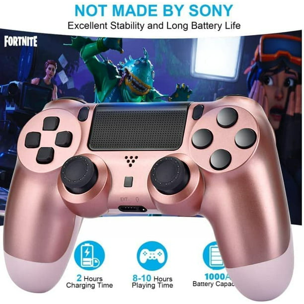 NETNEW Wireless Game Controller Compatible with PS4/Slim/Pro with Upgraded Joystick - Rose Gold