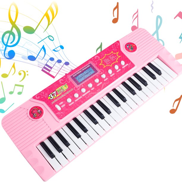 Kid Keyboard Piano Toys for Girls 3-6-12 Years 37 Keys Keyboard Piano Kids Multifunction Music Educational Instrument