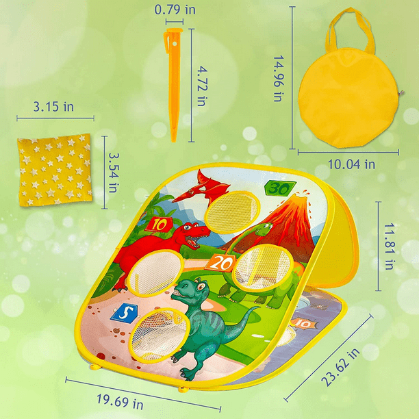 Dinosaur Bean Bag Toss Game Toys for Kids 3-6 Years Old Outdoor Indoor Toss Game Family Party Party Supplies Perfect Christmas or Birthday Gift