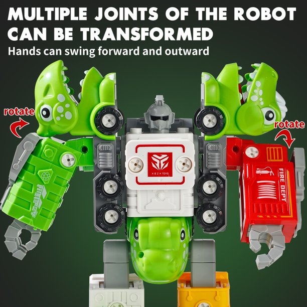 5 in 1 STEM Toys for 5 Year Old Boys Take Apart Dinosaur Trucks Transform to Robot Toys for Ages 5-7 6-8 Building Toys for Boys 4-6 5 Year Old Boy Birthday Gift Ideas