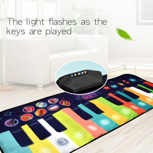 NETNEW Dance Mat Musical Game Blanket Toys for Boys Girls 3-6 Years with 8 kinds of musical instruments Keyboard Play Piano Mat Music Toys