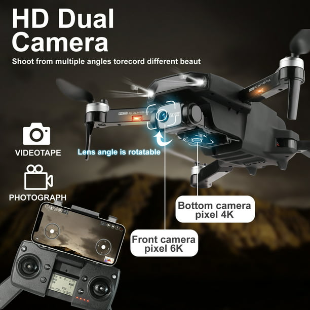 NETNEW S1 GPS Drone with 4K Camera for Adults 90° Rotatable 6K/4K Dual HD Camera 50 Mins Long Flight Time 5GHz FPV Quadcopter
