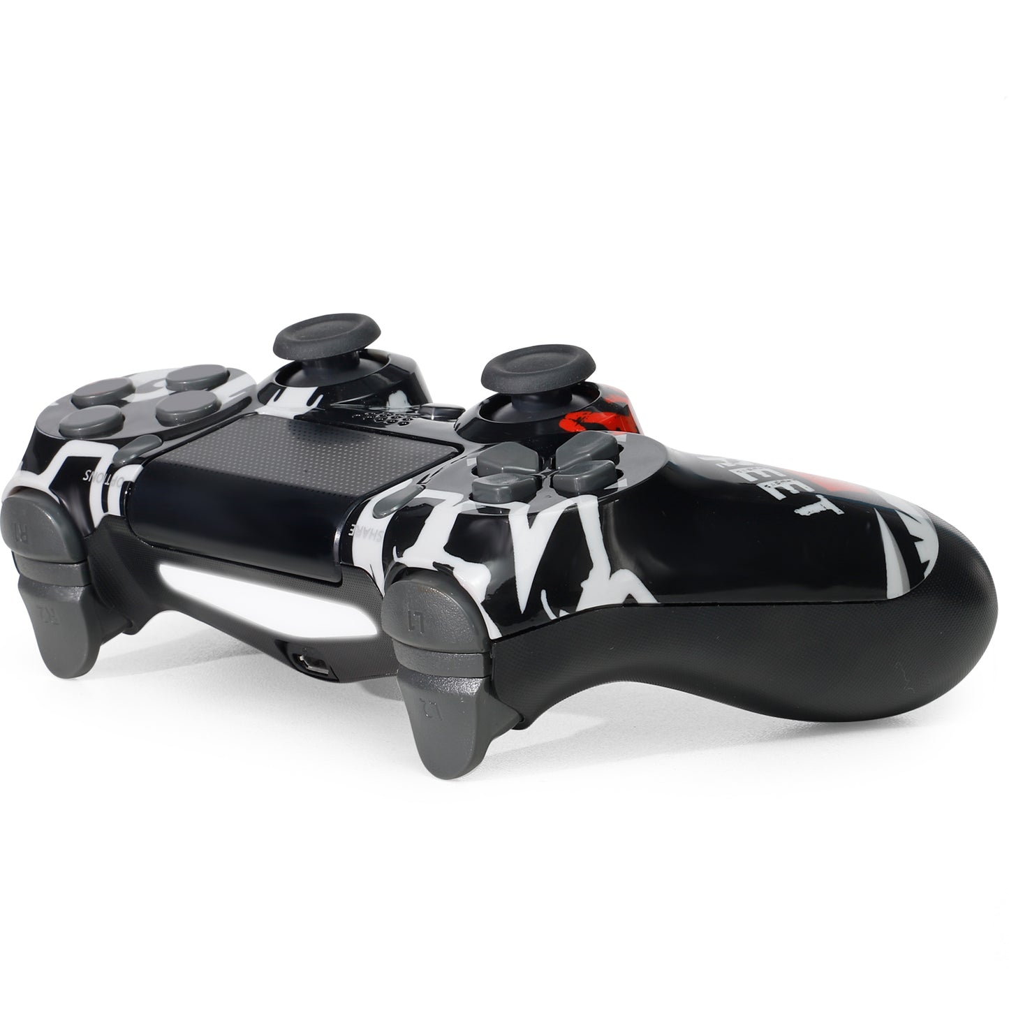 NETNEW Wireless Game Controller Compatible with PS4/Slim/Pro with Upgraded Joystick - Red Eyes