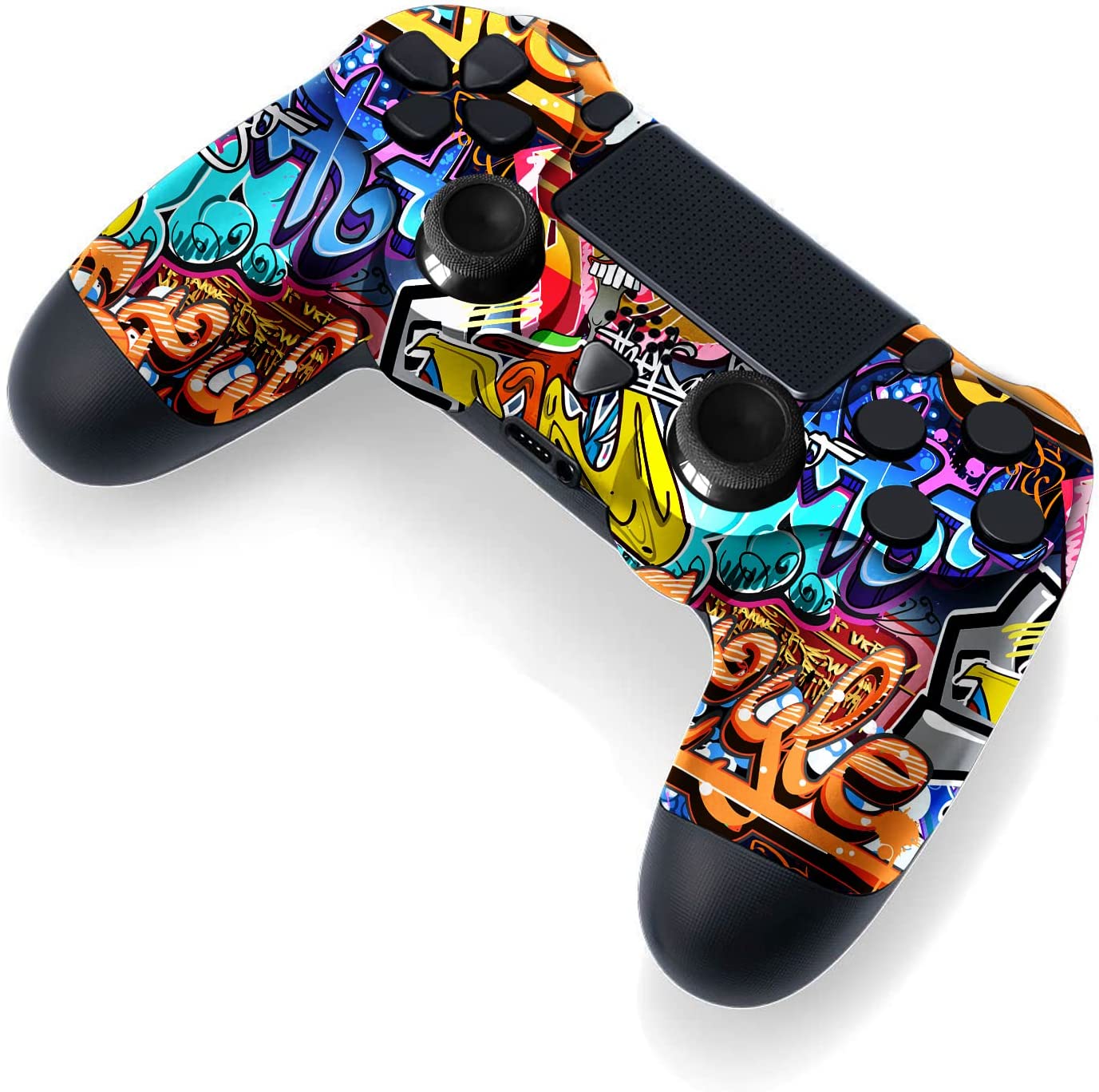 NETNEW Wireless Game Controller Compatible with PS4/Slim/Pro with Upgraded Joystick - Graffiti