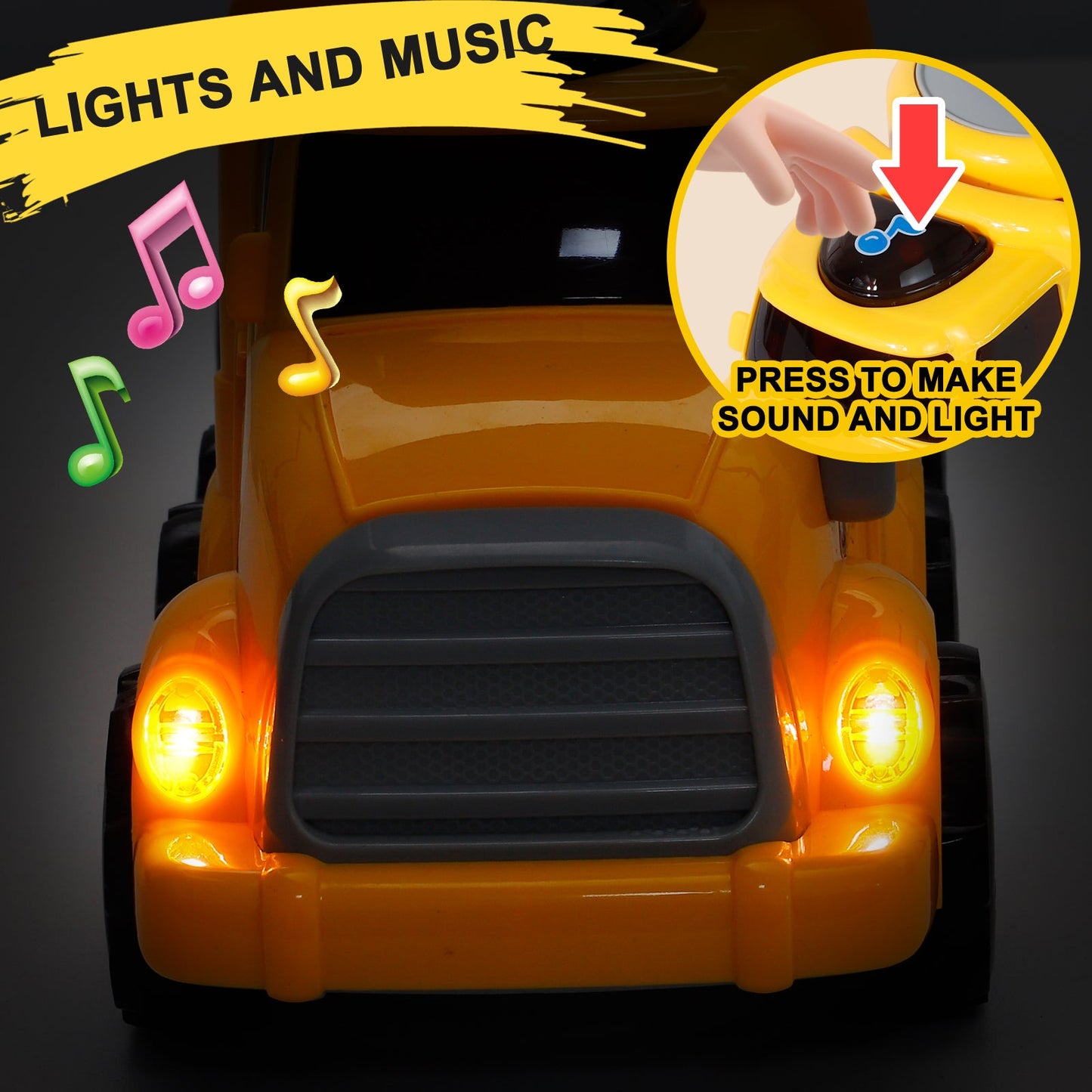 Truck Toys for 3 4 5 6 Year Old Boys, 5-in-1 Friction Power Toy Vehicle in Carrier Truck, Toddler Toys Car Toys plane for Boys for Kids Aged 3+
