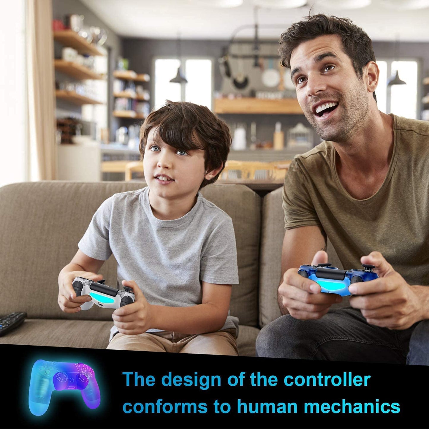NETNEW Wireless Game Controller Compatible with PS4/Slim/Pro with Upgraded Joystick - Crystal White