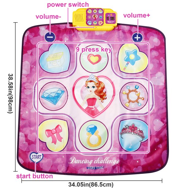 Bluetooth Dance Mat Toys for Girls 3-6-12 Years Kids Dance Pad Dancing Game with your Favorite Music Great Christmas Birthday Gifts