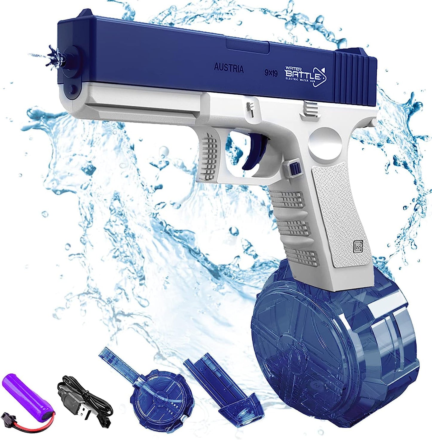 Electric Water Gun, Water Blaster Toys for Kids High Capacity Squirt Guns Up to 32 FT Range Strongest Swimming Pool Beach Outdoor