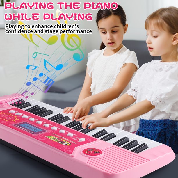 Kid Keyboard Piano Toys for Girls 3-6-12 Years 37 Keys Keyboard Piano Kids Multifunction Music Educational Instrument