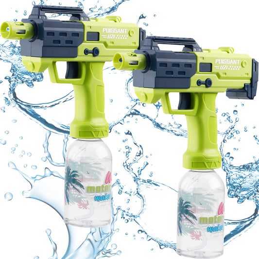 2 Pack Water Gun, Automatic Water Spray Gun, 300CC High Capacity Range 32FT, Adult Boys and Girls Summer Pool Party Beach Outdoor Activity Spray Gun Toy