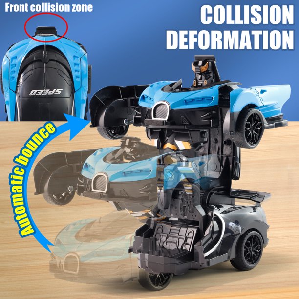 NETNEW Transform Car 1:18 Bugatti Racing Car Toys for Boys 3-6 Years Impact Deformation Christmas Birthday Gifts