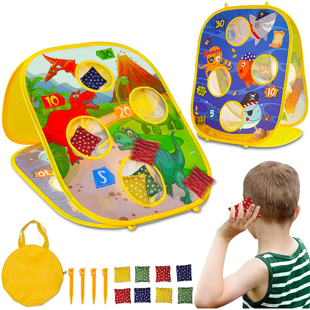 Dinosaur Bean Bag Toss Game Toys for Kids 3-6 Years Old Outdoor Indoor Toss Game Family Party Party Supplies Perfect Christmas or Birthday Gift