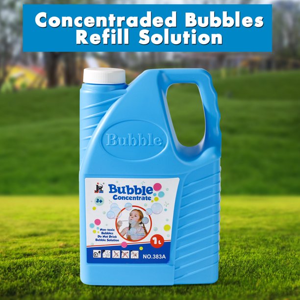 NETNEW Bubble Concentrated Solution, 1 L/ 33.8 OZ Bubble Refill Solution Up to 2.5 Gallon for Kids Halloween Party Bubble Machine, Giant Bubble Wand, Bubble Gun Blower