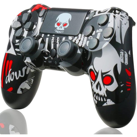 Wireless Game Controller Compatible with PS4/ Slim/Pro with Upgraded Joystick - Skeleton