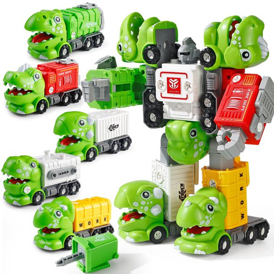 5 in 1 STEM Toys for 5 Year Old Boys Take Apart Dinosaur Trucks Transform to Robot Toys for Ages 5-7 6-8 Building Toys for Boys 4-6 5 Year Old Boy Birthday Gift Ideas