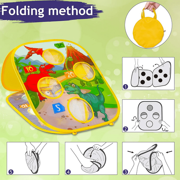 Dinosaur Bean Bag Toss Game Toys for Kids 3-6 Years Old Outdoor Indoor Toss Game Family Party Party Supplies Perfect Christmas or Birthday Gift