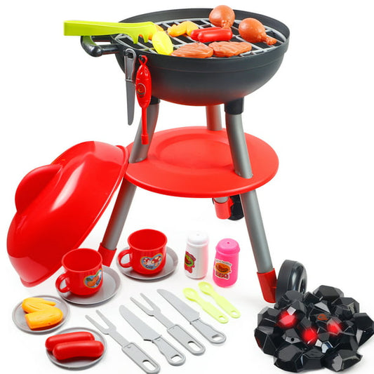 Cooking Toy Set, Kitchen Toy Set, Toy BBQ Grill Set, Little Chef Play, Kids Grill Playset Interactive BBQ Toy Set for Kids