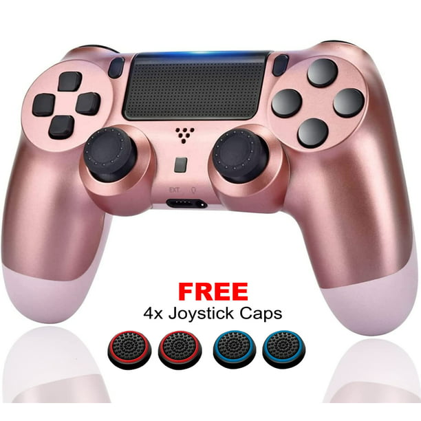 NETNEW Wireless Game Controller Compatible with PS4/Slim/Pro with Upgraded Joystick - Rose Gold