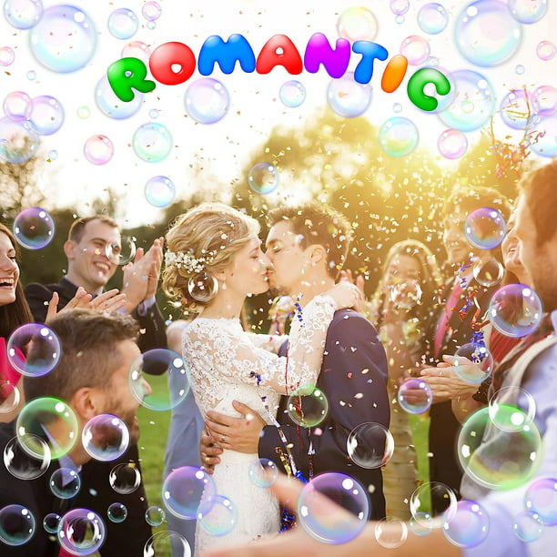 Bubble Machine Automatic Bubble Blower for Kids & Toddlers, Bubble Maker Plug-in or Batteries Bubble Toys for Outdoor Birthday Party