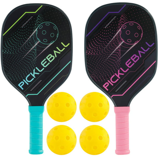 NETNEW Pickleball Paddle Lightweight Pickleball Paddles Set of 2 Pickleball Rackets Set with 4 Balls