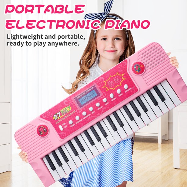 Kid Keyboard Piano Toys for Girls 3-6-12 Years 37 Keys Keyboard Piano Kids Multifunction Music Educational Instrument