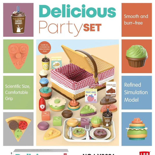 Pretend Play Food Sets Toys for Girls 3-6 Years Picnic Basket Kitchen Toys Accessories Toddlers Boys Girls Gift