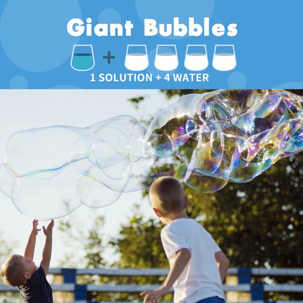 NETNEW Bubble Concentrated Solution, 1 L/ 33.8 OZ Bubble Refill Solution Up to 2.5 Gallon for Kids Halloween Party Bubble Machine, Giant Bubble Wand, Bubble Gun Blower