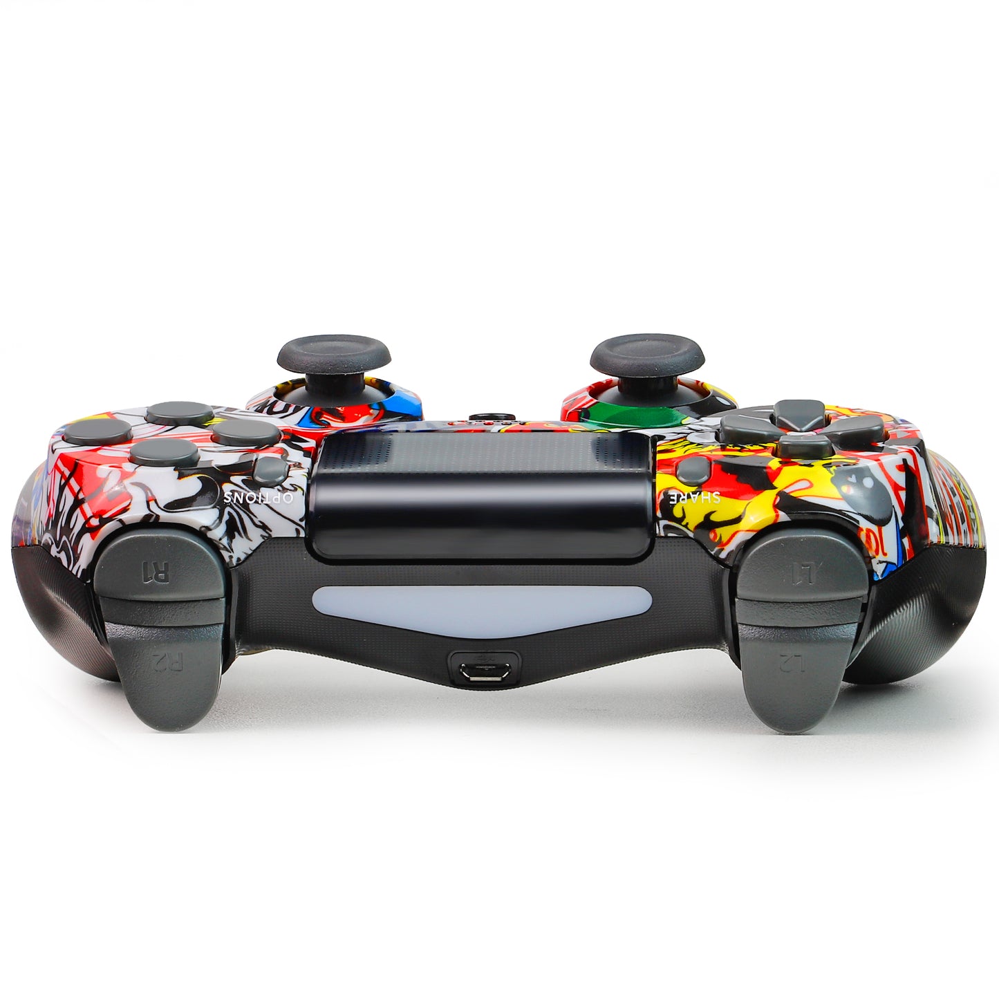 NETNEW Wireless Game Controller Compatible with PS4/Slim/Pro with Upgraded Joystick - Street Fire