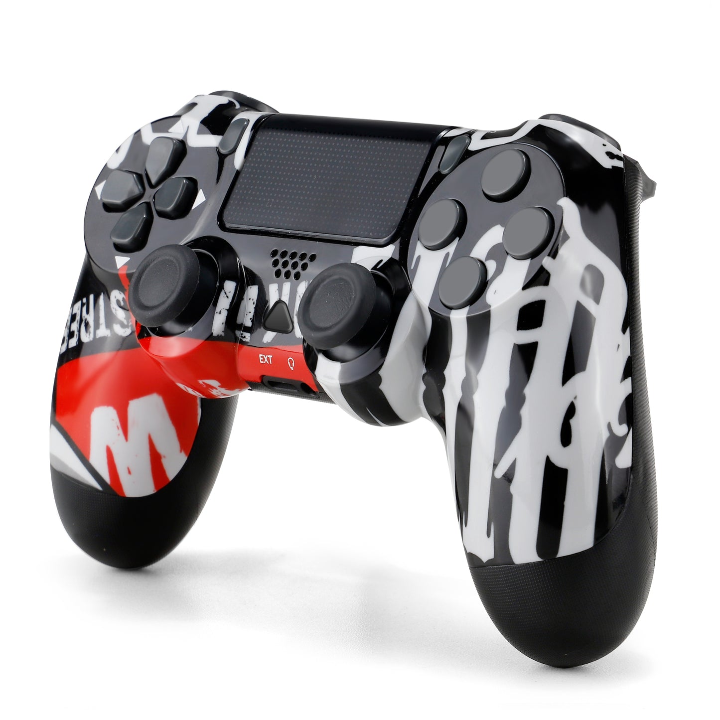 NETNEW Wireless Game Controller Compatible with PS4/Slim/Pro with Upgraded Joystick - Red Eyes