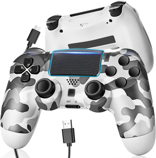 NETNEW Wireless Game Controller Compatible with PS4/Slim/Pro with Upgraded Joystick - Camo Grey
