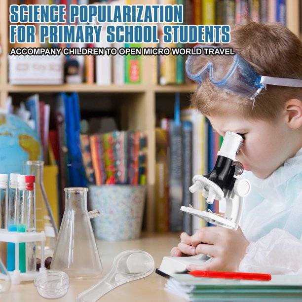 100X-1200X Microscopes for Kids Students Adults, with Microscope Slides Set, Phone Adapter, Powerful Biological Microscopes for School Laboratory Home Education