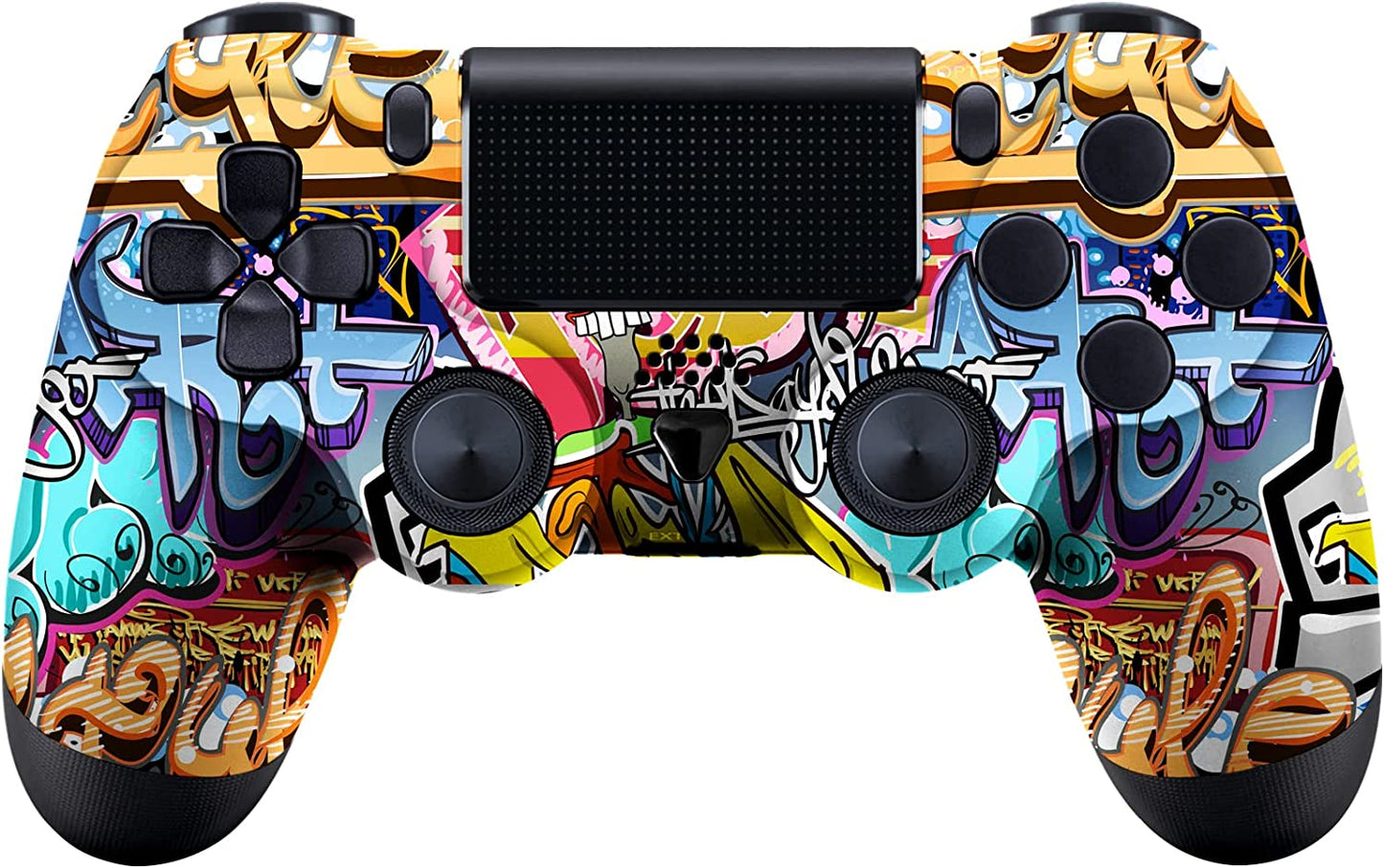 NETNEW Wireless Game Controller Compatible with PS4/Slim/Pro with Upgraded Joystick - Graffiti
