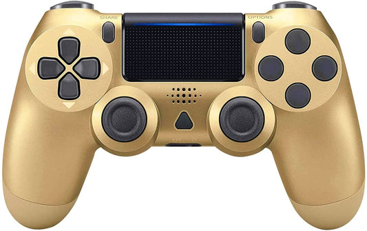 NETNEW Wireless Game Controller Compatible with PS4/Slim/Pro with Upgraded Joystick - Golden