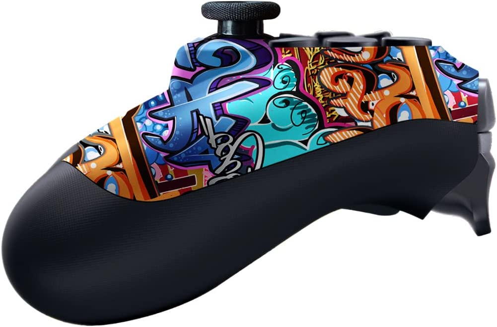 NETNEW Wireless Game Controller Compatible with PS4/Slim/Pro with Upgraded Joystick - Graffiti