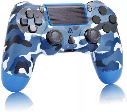NETNEW Wireless Game Controller Compatible with PS4/Slim/Pro with Upgraded Joystick - Camo Blue