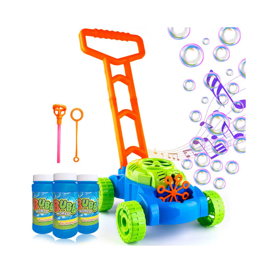 Bubble Lawn Mower for Toddlers, Kids Bubble Blower Maker Machine, Summer Outdoor Push Toys, Easter Basket Stuffers Birthday Toys Gifts for Preschool Baby Boys Girls
