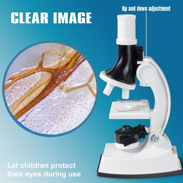 100X-1200X Microscopes for Kids Students Adults, with Microscope Slides Set, Phone Adapter, Powerful Biological Microscopes for School Laboratory Home Education