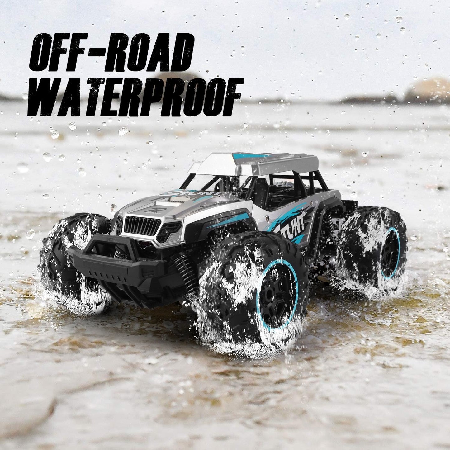 Kids Toys RC Cars Monster Truck 1:14 Remote Control Car 20+MPH 4WD 2.4GHz Off Road All Terrain Car Toys for 6-12 Years Old Boys with 2 Rechargeable Battery