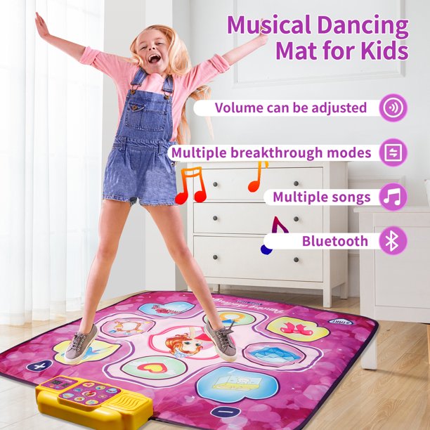 Bluetooth Dance Mat Toys for Girls 3-6-12 Years Kids Dance Pad Dancing Game with your Favorite Music Great Christmas Birthday Gifts