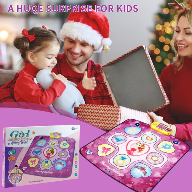 Bluetooth Dance Mat Toys for Girls 3-6-12 Years Kids Dance Pad Dancing Game with your Favorite Music Great Christmas Birthday Gifts