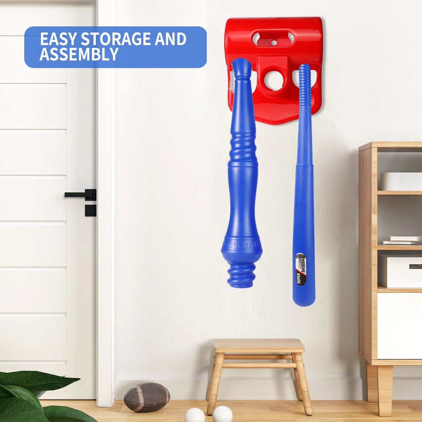 Kids Baseball Tee Game T-ball Set Trainer for Toddlers Ages 3-8 Years Includes 4 Balls, Teeball Batting Tee, Pitching Machine, Youth Outdoor Sports Toy Games Boys & Girls