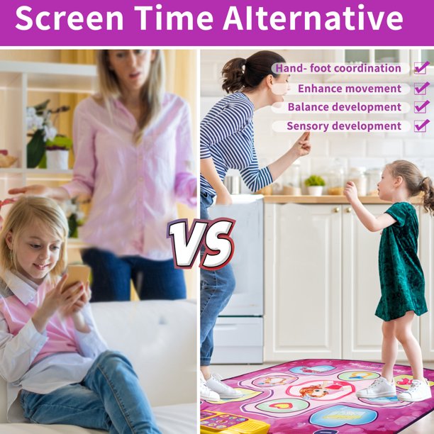 Bluetooth Dance Mat Toys for Girls 3-6-12 Years Kids Dance Pad Dancing Game with your Favorite Music Great Christmas Birthday Gifts