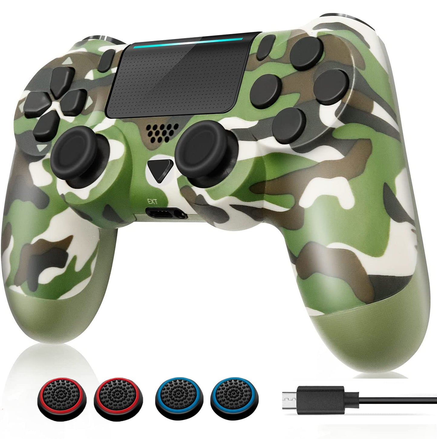 NETNEW Wireless Game Controller Compatible with PS4/Slim/Pro with Upgraded Joystick - Camo Green