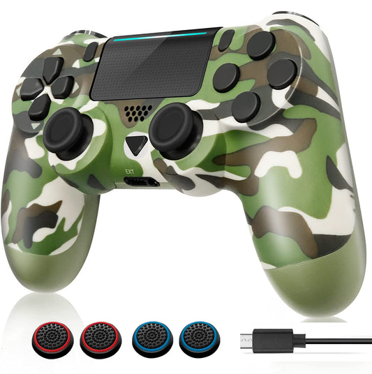 NETNEW Wireless Game Controller Compatible with PS4/Slim/Pro with Upgraded Joystick - Camo Green